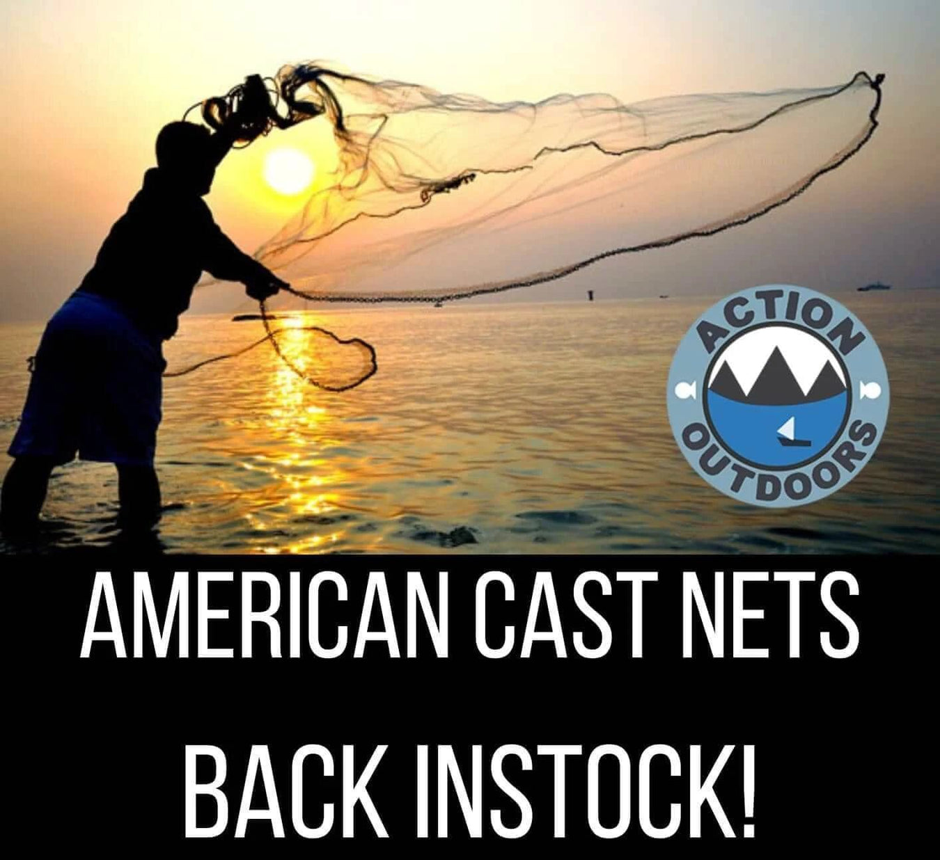 10FT Radius 1 inch White Cast Net USA Style – view 1