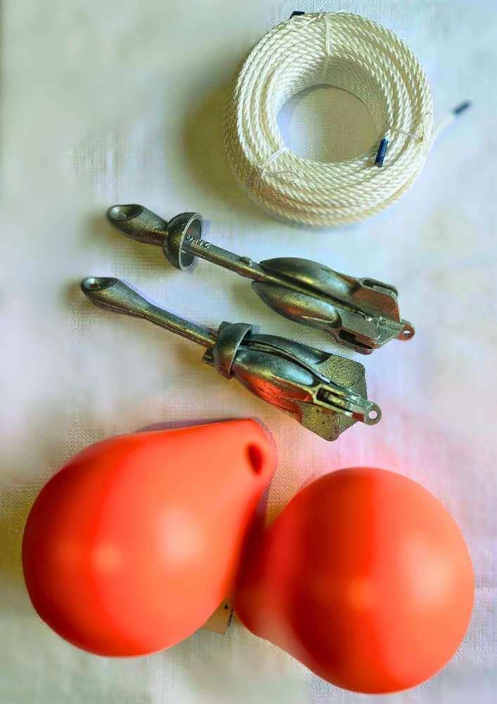 40m Fishing Net Buoy Anchor 2.5kg Coll Combo