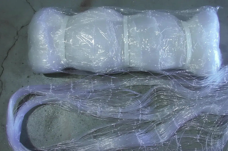 0.12MM x6Ply Unslung 5 inch Flounder Mesh 30 MD 60M length Snow white