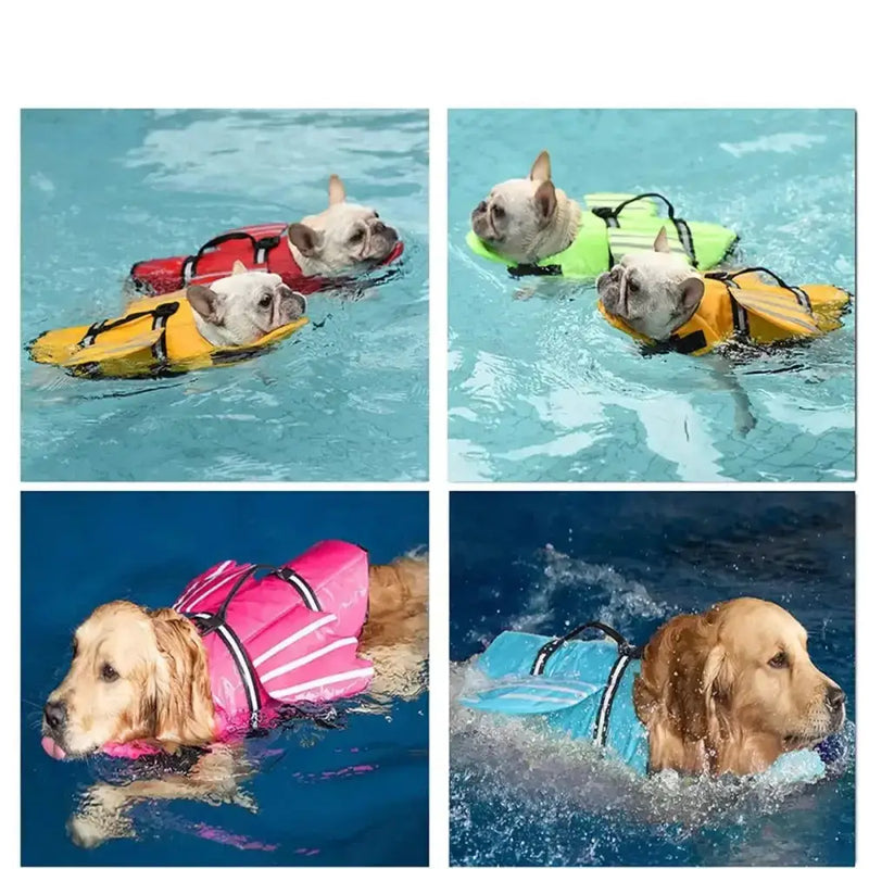 Adjustable Dog Life Jacket with Chin Float & Rescue Handle – view 9