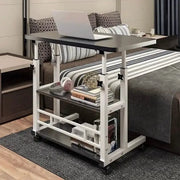 Habicare SS Adjustable Folding Desk with Storage Shelf & Wheels Adjustable Folding Desk with Storage Shelf & Wheels