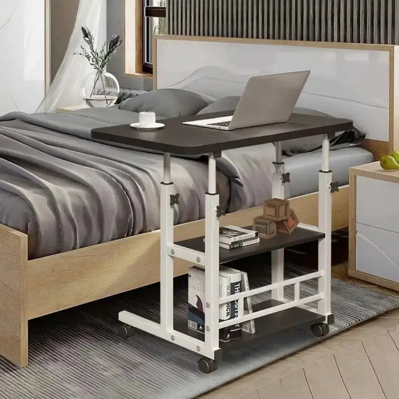 Habicare SS Adjustable Folding Desk with Storage Shelf & Wheels Adjustable Folding Desk with Storage Shelf & Wheels