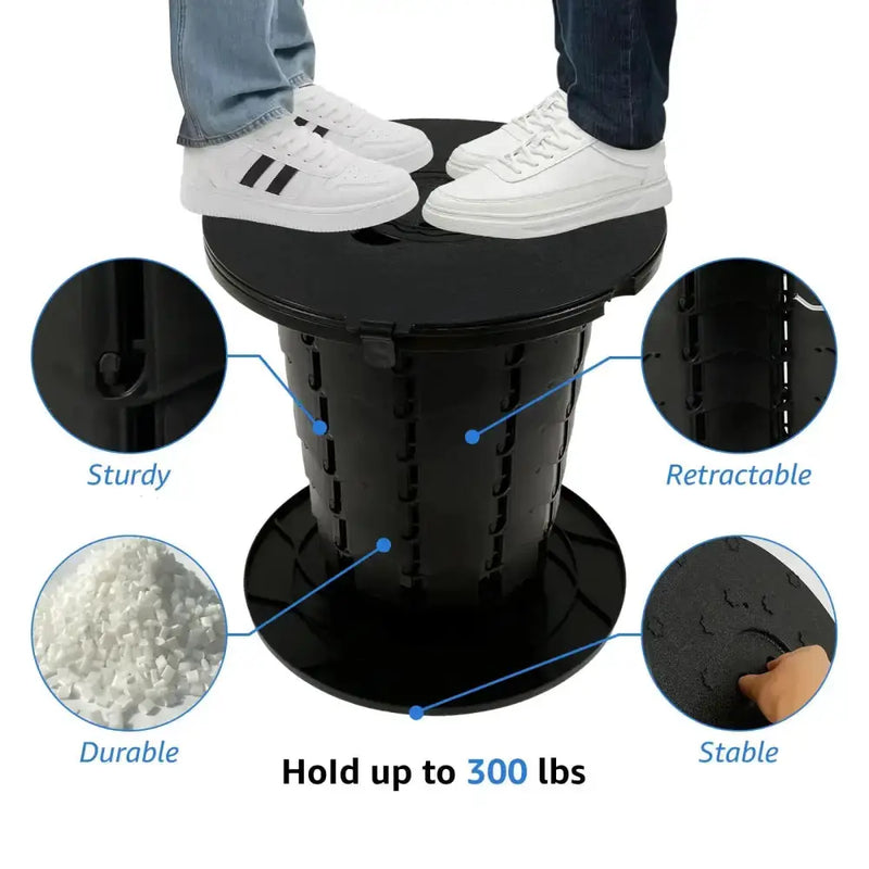 Habicare SS Adjustable Folding Portable Camping Toilet Adjustable Folding Portable Camping Toilet