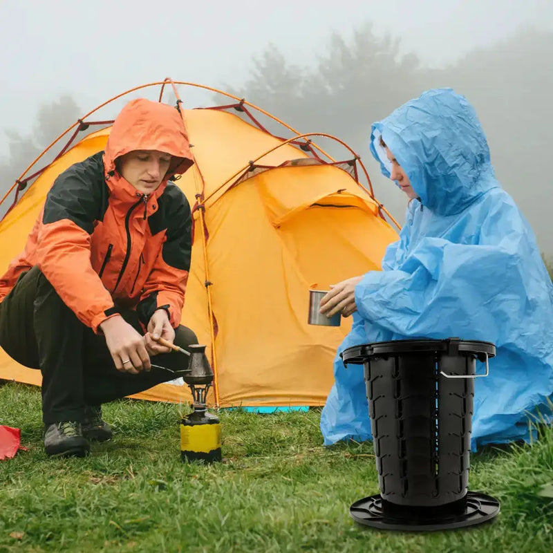 Habicare SS Adjustable Folding Portable Camping Toilet Adjustable Folding Portable Camping Toilet
