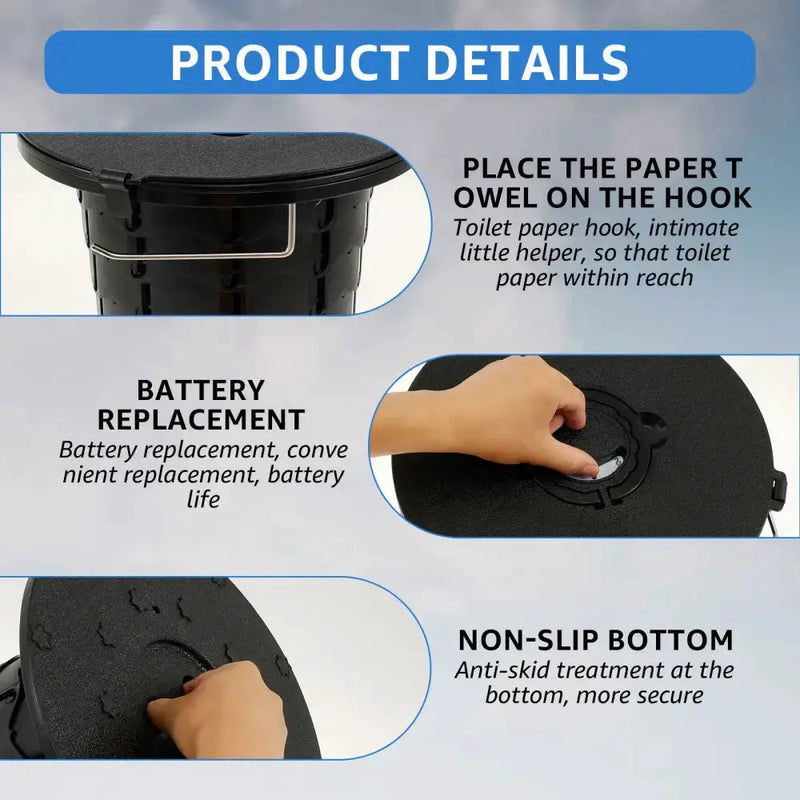 Habicare SS Adjustable Folding Portable Camping Toilet Adjustable Folding Portable Camping Toilet
