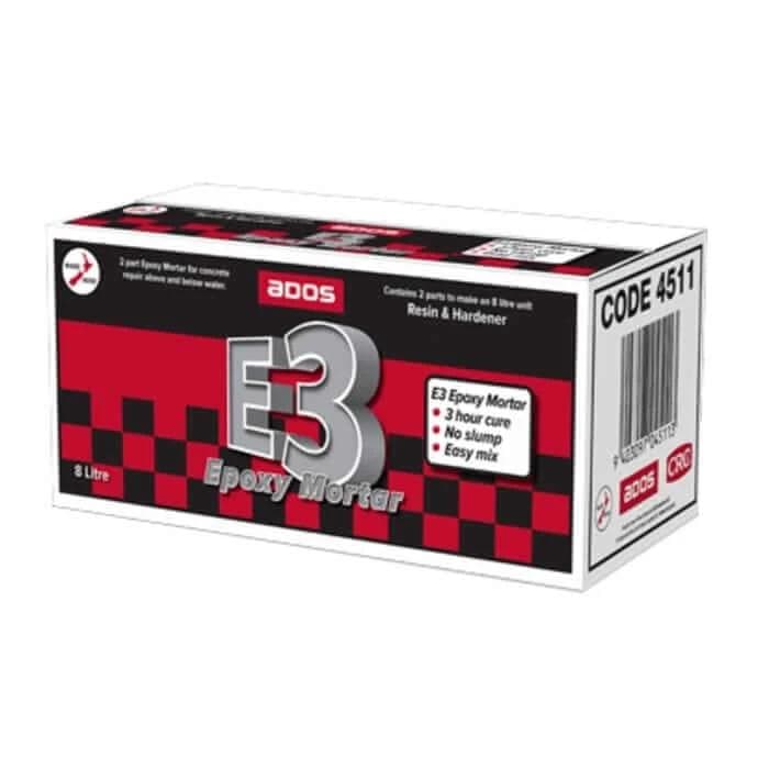 ADOS E3 Epoxy Mortar Pack 8L Ultimate Repair Solution For Waterproof Concrete Brick Plaster