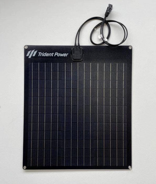Flexi Solar Panel 50W Ultra Thin All Black for Curved Surfaces Plug and Play by Advance Trident