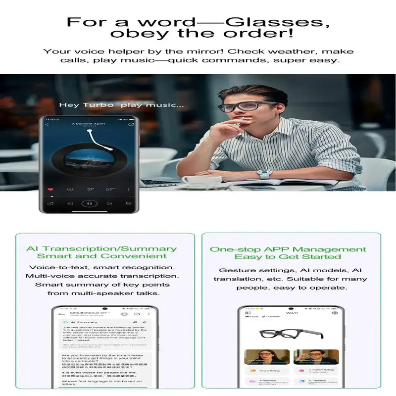 AI Smart Glasses with 4K Camera & Wi-Fi Transmission (different colours available) – view 13