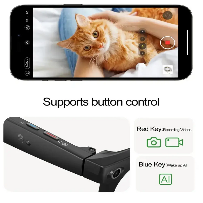 AI Smart Glasses with 4K Camera & Wi-Fi Transmission (different colours available) – view 11