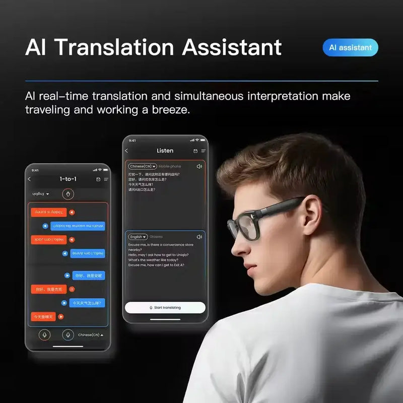 AI Smart Glasses with 4K Camera & Wi-Fi Transmission (different colours available) – view 5