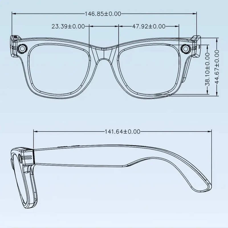 Habicare 9eight5 AI Smart Glasses with 5MP Camera & Bluetooth AI Smart Glasses with 5MP Camera & Bluetooth