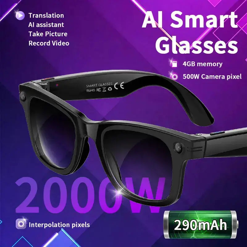Habicare 9eight5 AI Smart Glasses with 5MP Camera & Bluetooth AI Smart Glasses with 5MP Camera & Bluetooth