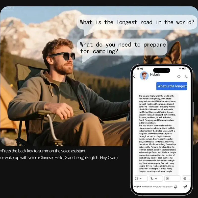 Habicare 9eight5 AI Smart Glasses with 8MP Camera & Bluetooth Audio AI Smart Glasses with 8MP Camera & Bluetooth Audio