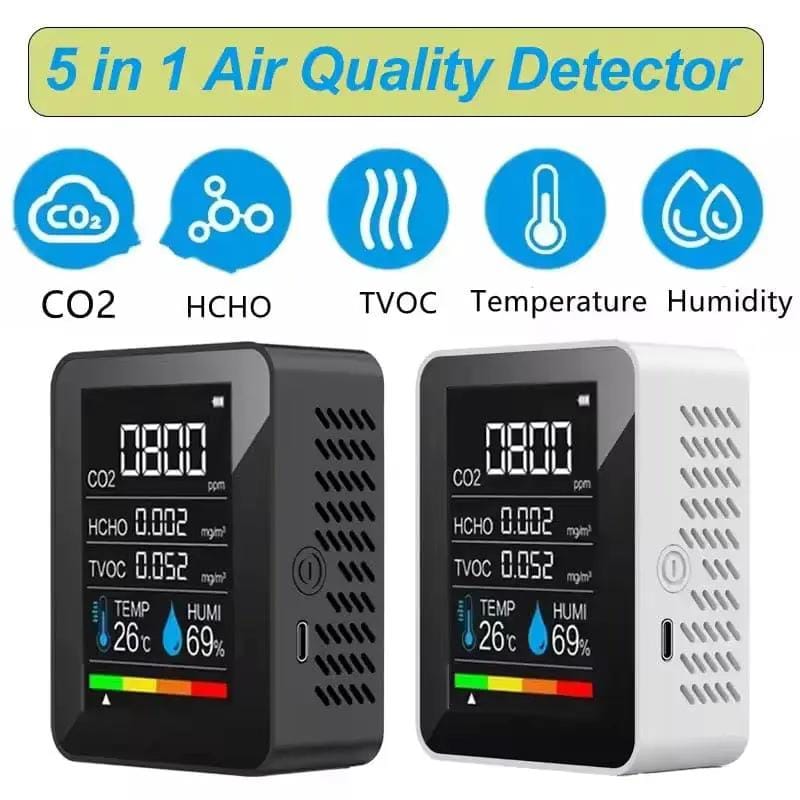 9eight5 Tools & Kits (multipurpose) Air Quality Monitor - 5 in 1 Air Quality Monitor - 5 in 1