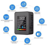 9eight5 Tools & Kits (multipurpose) Air Quality Monitor - 5 in 1 Air Quality Monitor - 5 in 1
