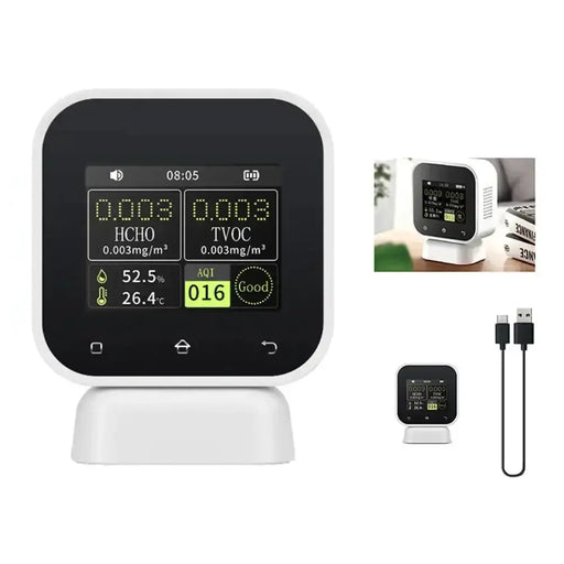 Air Quality Monitor – Real-Time Formaldehyde & TVOC Tester – view 2