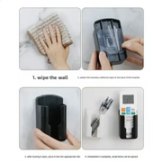 Habicare No-Drill Wall-Mounted Remote Control Holder No-Drill Wall-Mounted Remote Control Holder
