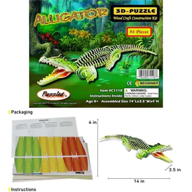 9eight5 3D Puzzle Alligator (illuminated) Alligator (illuminated)