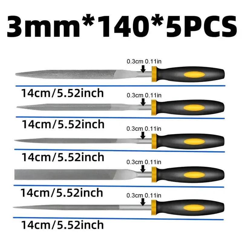 Alloy Steel Precision File Set (5pcs) (2 sizes available) – view 11