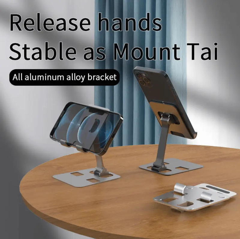 Aluminum Alloy Universal Flexible Adjustable Foldable Cell Phone & Tablet Holder – view 2