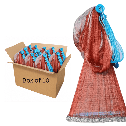 American Style Cast Net for Beginners Frisbee Style 6FT Radius 10 Pack Box With Smooth Openings – view 5