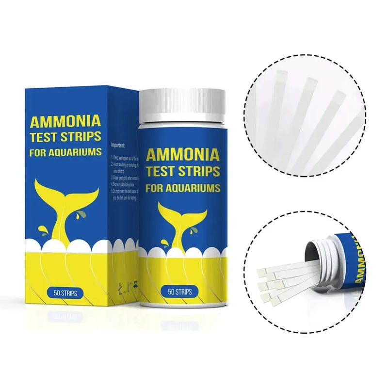 Habicare HBC Aquarium Water Quality Test Strips Ammonia Test Strips for Aquariums - 50 Count