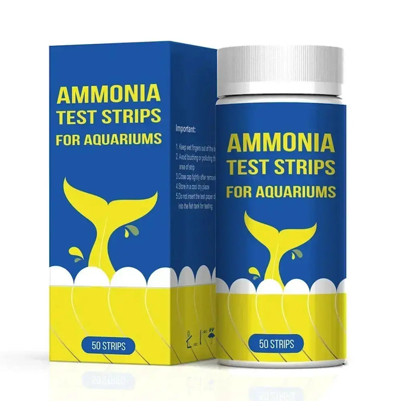 Habicare HBC Aquarium Water Quality Test Strips Ammonia Test Strips for Aquariums - 50 Count