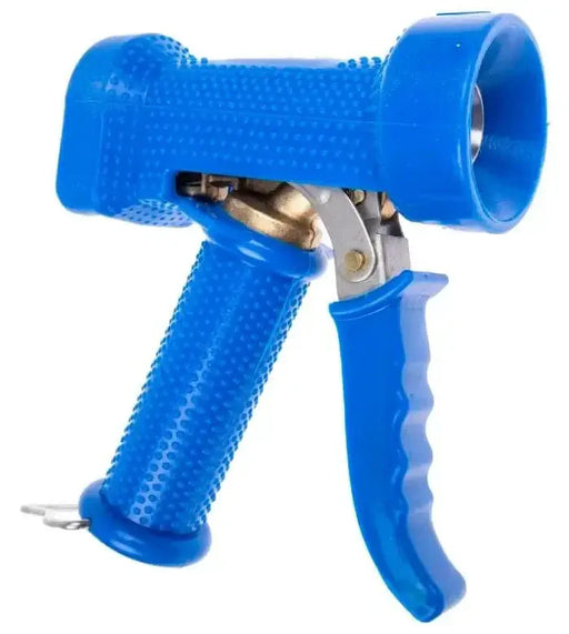 Anzor One Half BSP 304 Stainless Steel High Pressure Spray Gun with Blue Rubber Grip for Industrial Washdowns