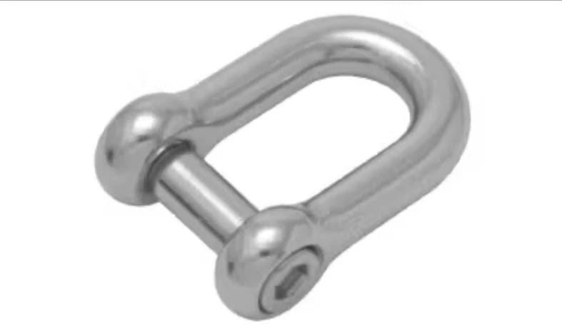 Anzor Stainless Steel Shackels S360CI M8 316 Socket Drive D Shackle Each Anzor D Shackle S360CI M8 316 Socket Drive