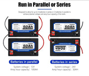 12V 50Ah Lithium Battery LiFePO4 Deep Cycle Marine 4WD Replace AGM – view 8