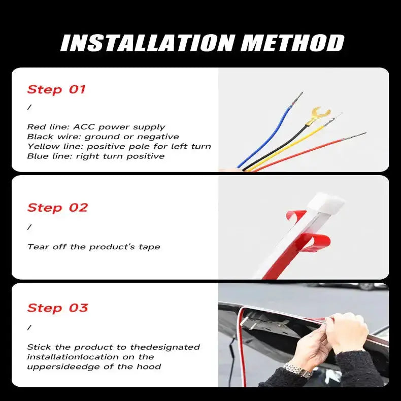 Habicare HBC APP-Controlled LED Car Hood Light Strip (12V) APP-Controlled LED Car Hood Light Strip (12V)