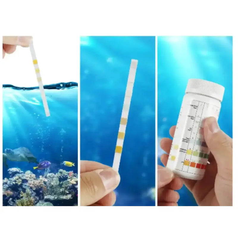Habicare HBC Aquarium Test Strips (5,6 or 7 Parameters) (100 x Strips) Aquarium Water Test Strips 100 Count