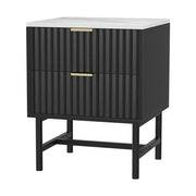 Artiss Bedside Table 2 Drawers - Black – view 1