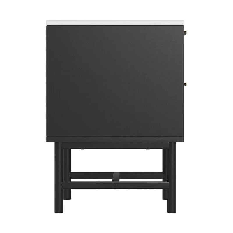Artiss Bedside Table 2 Drawers - Black – view 4