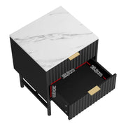 Artiss Bedside Table 2 Drawers - Black – view 5