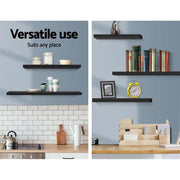 SportZone.co.nz Home & Garden > Storage Artiss Floating Wall Shelf Set of 3 Black Artiss Floating Wall Shelf Set of 3 Black