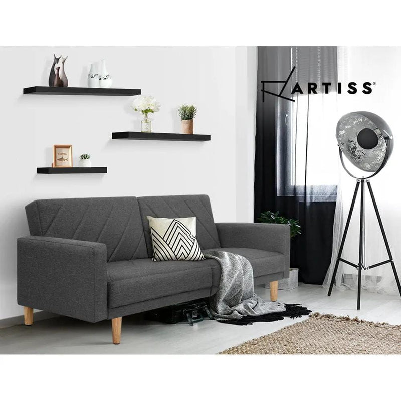SportZone.co.nz Home & Garden > Storage Artiss Floating Wall Shelf Set of 3 Black Artiss Floating Wall Shelf Set of 3 Black