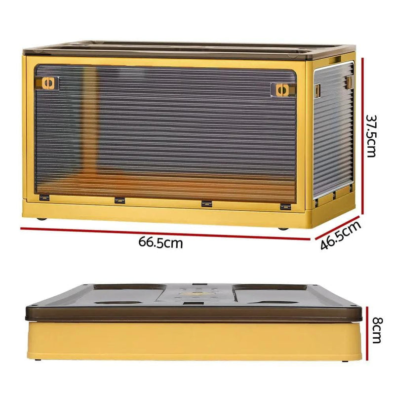 Artiss Storage Box Container Foldable Stackable 5 Sides Open Transparent 115L – view 2