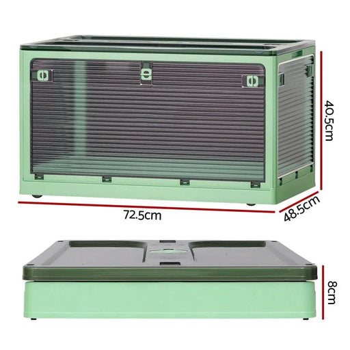 Artiss Storage Box Container Foldable Stackable 5 Sides Open Transparent 140L – view 2