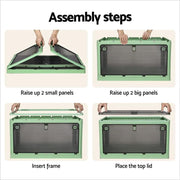 Artiss Storage Box Container Foldable Stackable 5 Sides Open Transparent 140L – view 5