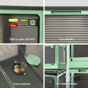 Artiss Storage Box Container Foldable Stackable 5 Sides Open Transparent 140L – view 6