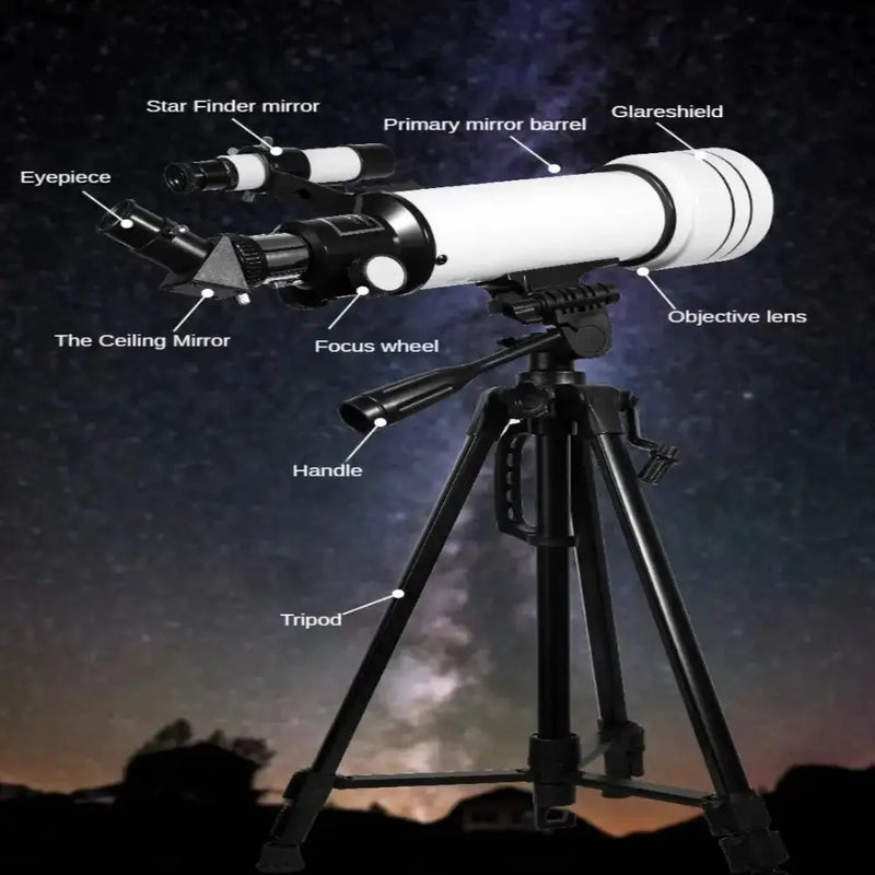 Habicare SS Astronomical Telescope with Tripod & Phone Adapter Astronomical Telescope with Tripod & Phone Adapter