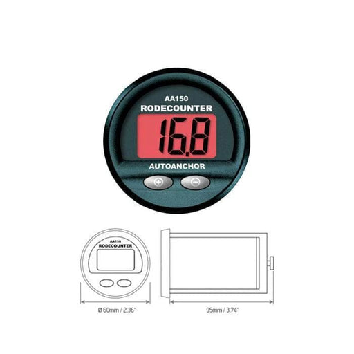 AutoAnchor AA150 Rode Counter Display For Windlasses Panel Mounted Readout For DC Electric Windlasses