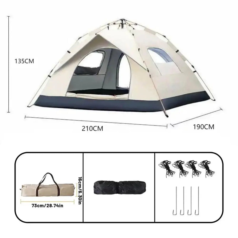 Habicare SS Automatic Quick-Open Camping Tent (2 sizes available) Automatic Quick-Open Camping Tent (2 sizes available)