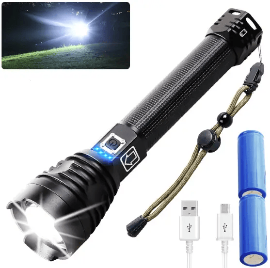 XHP90 3000LM Tactical 3 Mode Zoom Flashlight LED Hunting Torch – view 1
