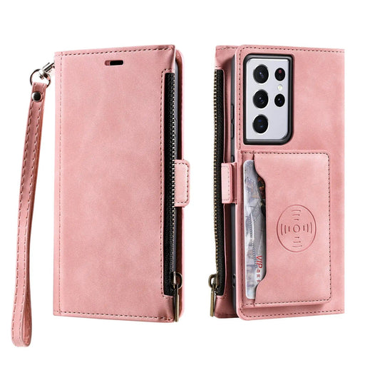 salelink.co.nz Unbranded Samsung S21 Ultra Case Pink Samsung S21 Ultra Dual Layer Wallet Case