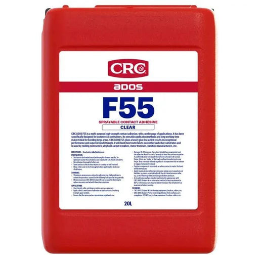 Wholesale CRC ADOS F55 Sprayable Contact Adhesive Clear 20L (Pack of 1)