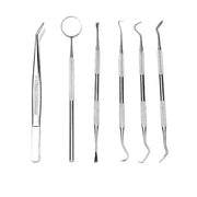 6PCS Dental Hygiene Tools Teeth Cleaning Kits Mirror Scraper Pick Scaler Tweezer – view 4