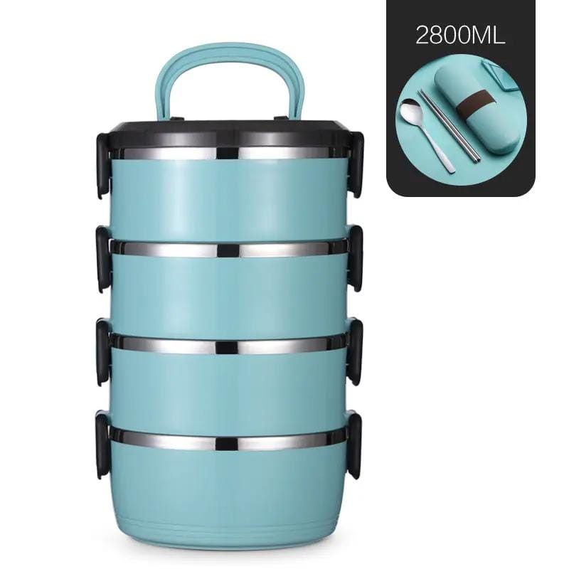 Mead's Supply & Equipment Outfitters limited Camp Cookware & Food Storage Stainless Steel Insulated Bento Lunch Box With Multi Layer Containers Stainless Steel Insulated Bento Lunch Box With Layers