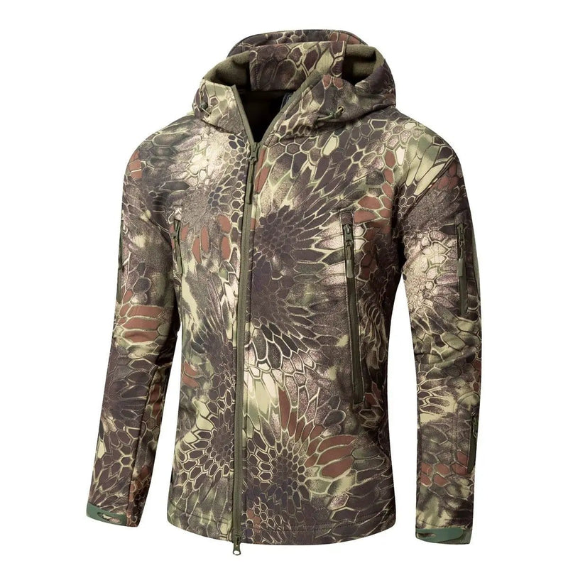 Mead's Supply & Equipment Outfitters limited Men's Outdoor Clothing Men's Plus Size Softshell Jacket Camouflage Windproof Outdoor Coat Men's Plus Size Camouflage Softshell Jacket Windproof